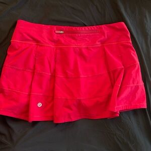 Lululemon Pace Rival Mid-rise skirt, size 6, red